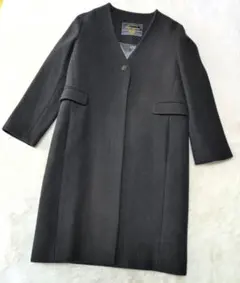 SLOBE IENA ノーカラーコート ウール ブラック 日本製 サイズ38