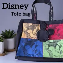 Disney ミッキーマウス トートバッグ 大きめ ミニポーチ付き ハンドバッグ