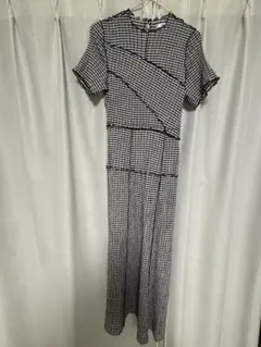 ✨snidelチェック柄半袖ロングワンピース