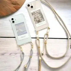 iPhone13mini ケース チェーン インスタ映え スマホカバー
