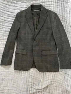 BEAUTY&YOUTH グレー チェック テーラードジャケットセットアップ対応