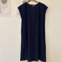 【新品タグ付】AN LIFE ノースリーブ ワンピース ネイビー　Mサイズ