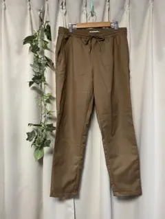 【美品】テーパードイージーパンツ L カジュアル ブラウン 古着
