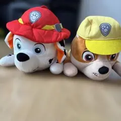 パウパトロールマーシャルとラブルのぬいぐるみ