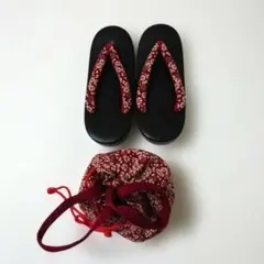 値下げ 七五三 七歳用 草履と巾着 草履サイズ約２１㎝