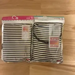 ユニクロ　HEATTECH ストライプ 長袖　タートルネック　S セット