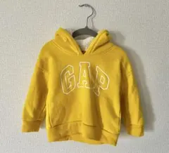 GAP フード付き裏起毛ロゴトレーナー パーカー 18-24ヶ月 イエロー
