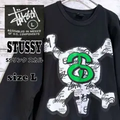 古着 STUSSY ステューシー 長袖 スカル SSリンク T 00年代 L