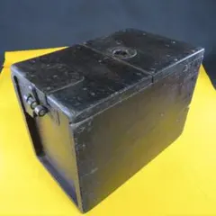 明治期・時代民具】堅牢 銭箱 銭函 無垢材 鍵金具 貯金箱 小物入れ