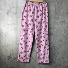 B948古着　柄パンツ　パジャマパンツ　ピンク　90s Y2K