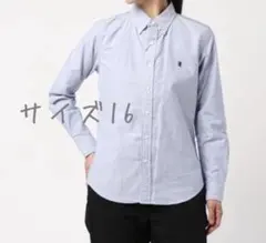 ジムフレックス　ボタンダウンシャツ　サイズ16 ブルー