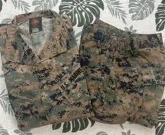美品】US NAVY アメリカ海軍 戦闘服 ジャケット 階級章ワッペン付き