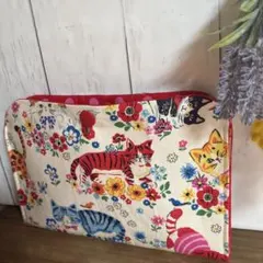 ナタリーレテ ゴブラン ランチョンマット キャット＆フラワー 猫 ねこ
