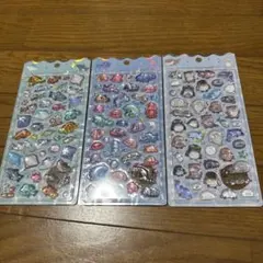 ボンボンドロップシール　海水魚　深海魚、海獣、水族館限定 3枚セット