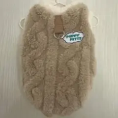 リード付きストライプ柄ペット服