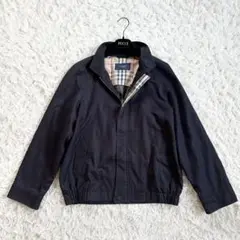 【未使用】バーバリーロンドン　スタンドカラーブルゾン　ノバチェック　ブラック