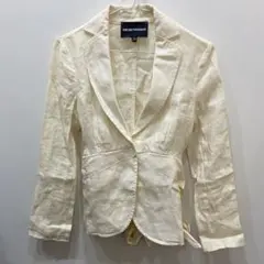 sh3439 EMPORIO ARMANI テーラードジャケット アイボリーのサムネイル