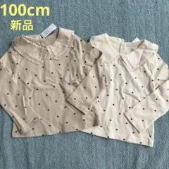 新品　babyGAP ハート柄襟付き長袖カットソー　100cm