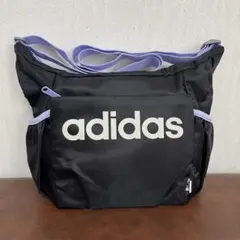 adidas ショルダーバッグ　ブラック　パープルのサムネイル