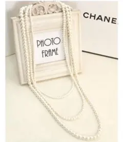 3連 パール調 ネックレス フォーマル カジュアル アクセサリー