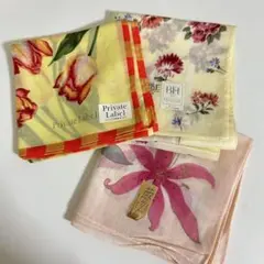 新品　ハンカチ　花柄　チューリップ　薄手　レディース　まとめ売り
