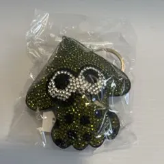 スプラトゥーン2 イカ ラインストーン　キーホルダー　 カーキ