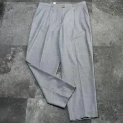 古着 ウールスラックス ウールパンツ タックパンツ ワイドパンツ