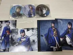 三日月宗近 缶バッジ 3個セット ブロマイド4枚セット　ミュージカル刀剣乱舞