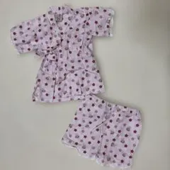 ベビー 甚平 セットアップ うさぎ 花柄 80cm 女の子