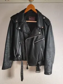 LOLDANTHONY ブラック ダブルライダースジャケット