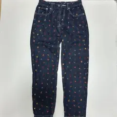 EMB FLOWER DNM PT X-girl エックスガール パンツ Mのサムネイル