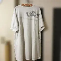 センソユニコi+mu花柄刺繍 チュニック 半袖 オフホワイト美品のサムネイル