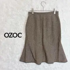 オゾック/秋コーデ　ツイードマーメイドスカート　M 膝丈　オフィス　上品
