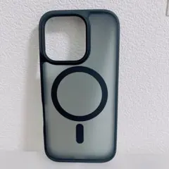 iPhone 16 Pro 用 ケース 耐衝撃 半透明 6.3インチ ブラック