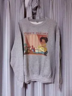 アートプリント トレーナー グレー【古着】