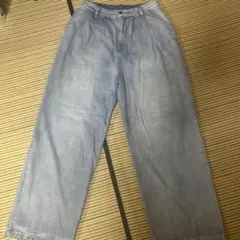 Lサイズ YOLO バルーン デニム バギー ワイド y2k パンク スケーター 