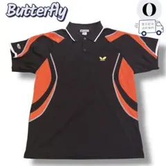 Butterfly 卓球 ユニフォーム O ブラック オレンジ ゲームシャツ