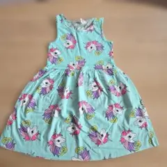 H&Mユニコーン柄ノースリーブワンピース M