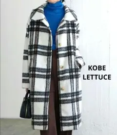 【未使用】 KOBE LETTUCE ステンカラーコート チェック柄 アウター
