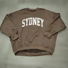 GRL SYDNEYロゴ 裏起毛 スウェット ブラウン F ゆったり