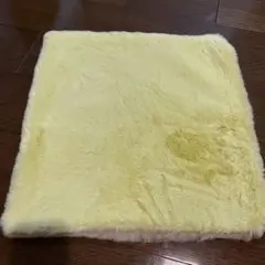 ファー クッションカバー イエロー ベージュ