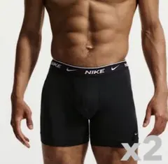 NIKE ナイキ　ロングボクサー　XL(L) 黒　2枚セット　ボクサーパンツのサムネイル