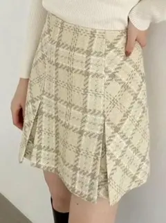 ほぼ未使用 SNIDEL (スナイデル)ロービングチェックスカショ