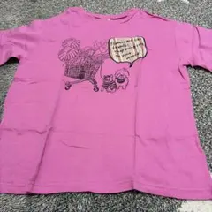 ブリーズ　イラスト付きピンクTシャツ　130cmのサムネイル