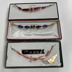 葉*月様 帯留めセット 赤紫ピンク