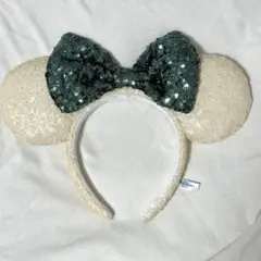 Disney ディズニー カチューシャ スパンコール 限定 白 キラキラ