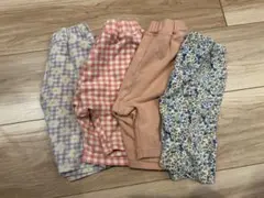 80cm ボトムス まとめ売り 保育園 チェック お花 ピンク 女の子