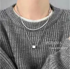 スネークチェーン ネックレス セット 華奢 シルバー ステンレス a17