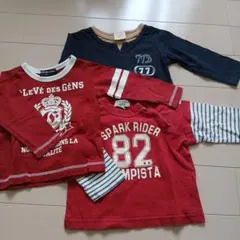 春夏ベビー服長袖 3セット売り80-90