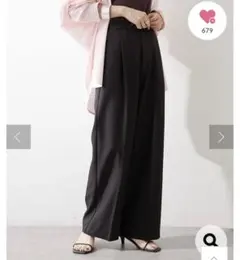 センタープレスハイウエストワイドパンツのサムネイル